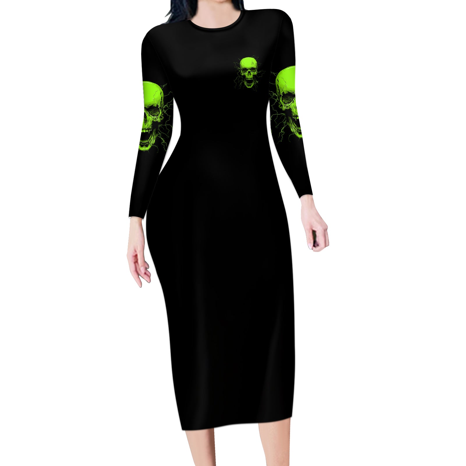 im-a-nice-person-skull-long-sleeve-bodycon-dress