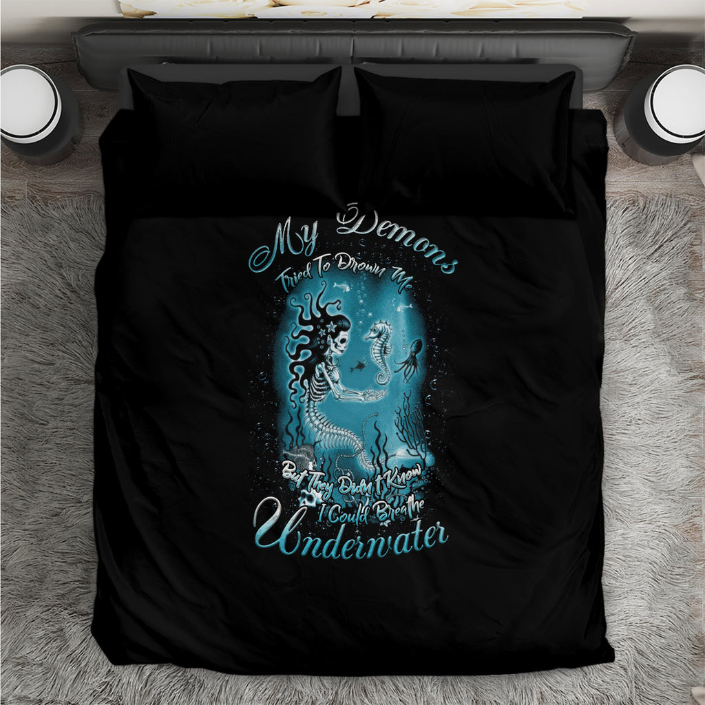 my-demons-tried-to-drown-me-mermaid-bedding-set
