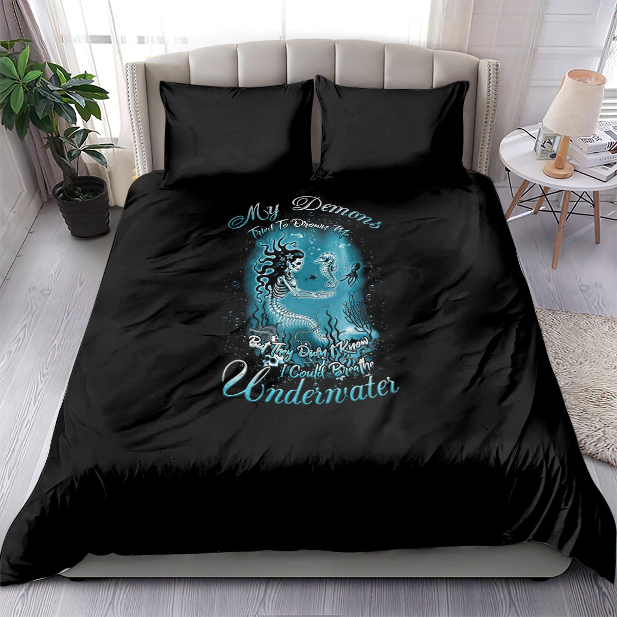 my-demons-tried-to-drown-me-mermaid-bedding-set