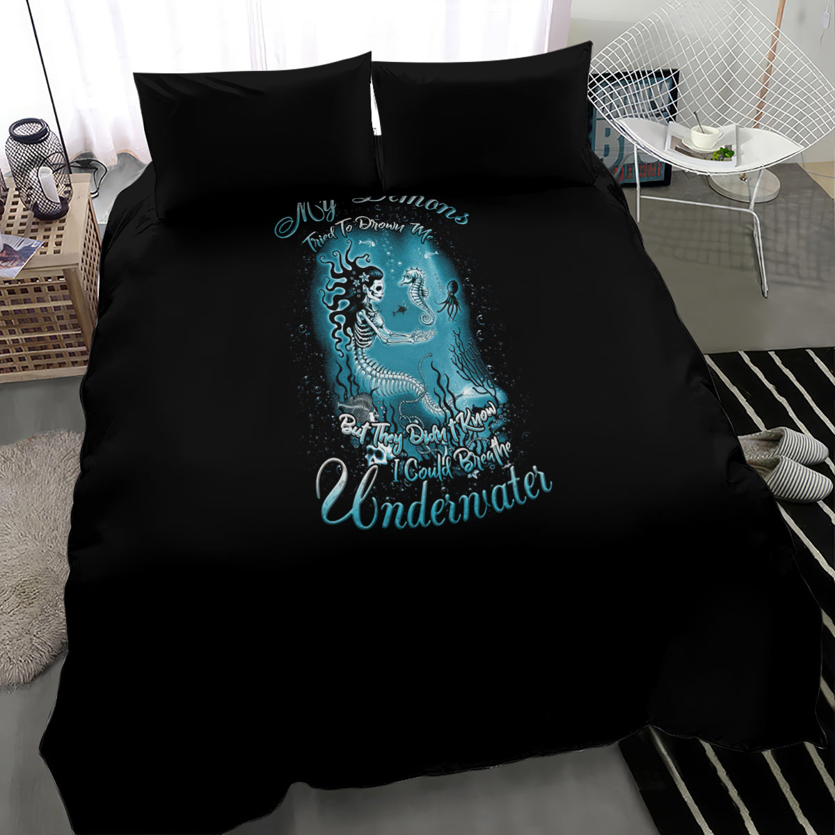 my-demons-tried-to-drown-me-mermaid-bedding-set