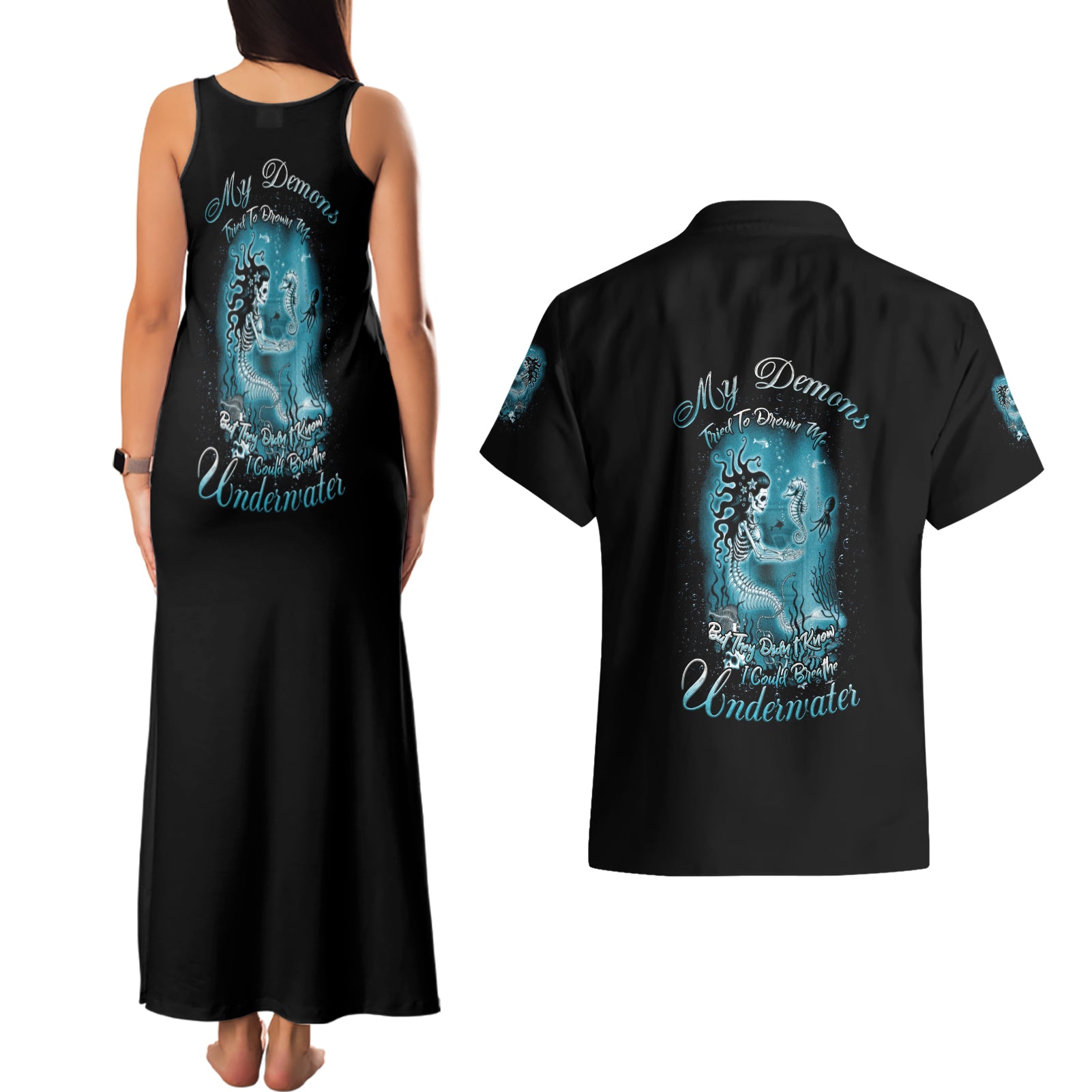 my-demons-tried-to-drown-me-mermaid-couples-matching-tank-maxi-dress-and-hawaiian-shirt