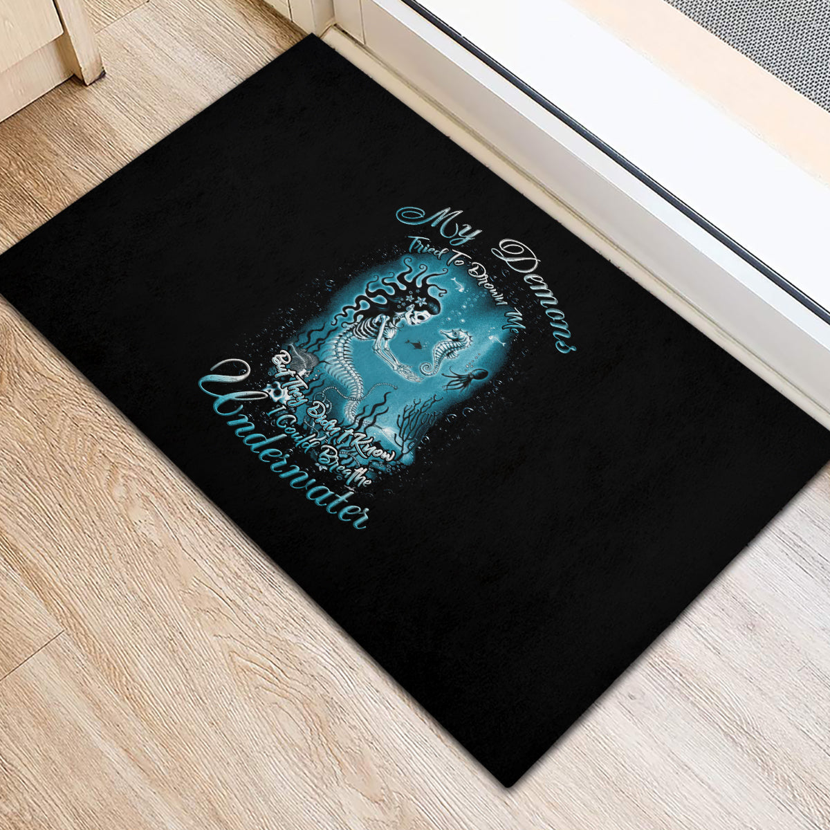 my-demons-tried-to-drown-me-mermaid-rubber-doormat