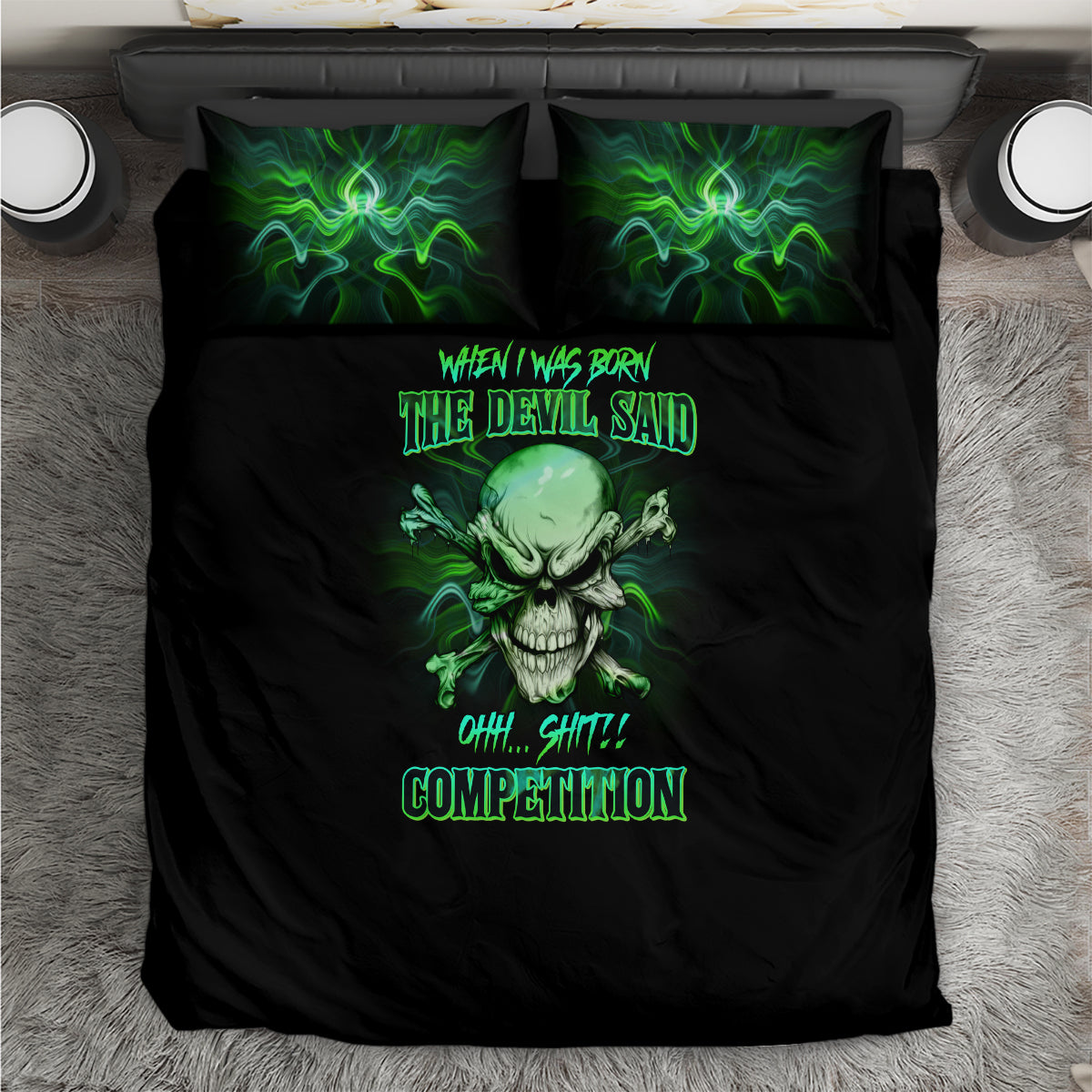 when-i-was-born-mad-skull-bedding-set