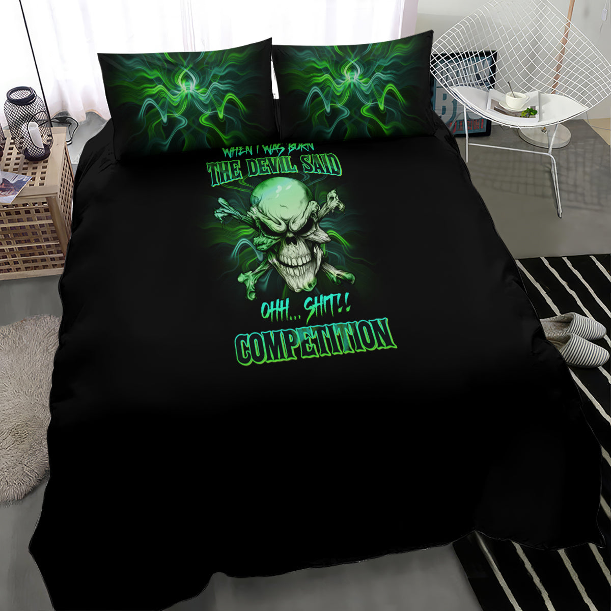 when-i-was-born-mad-skull-bedding-set