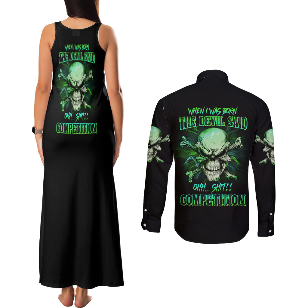 when-i-was-born-mad-skull-couples-matching-tank-maxi-dress-and-long-sleeve-button-shirt