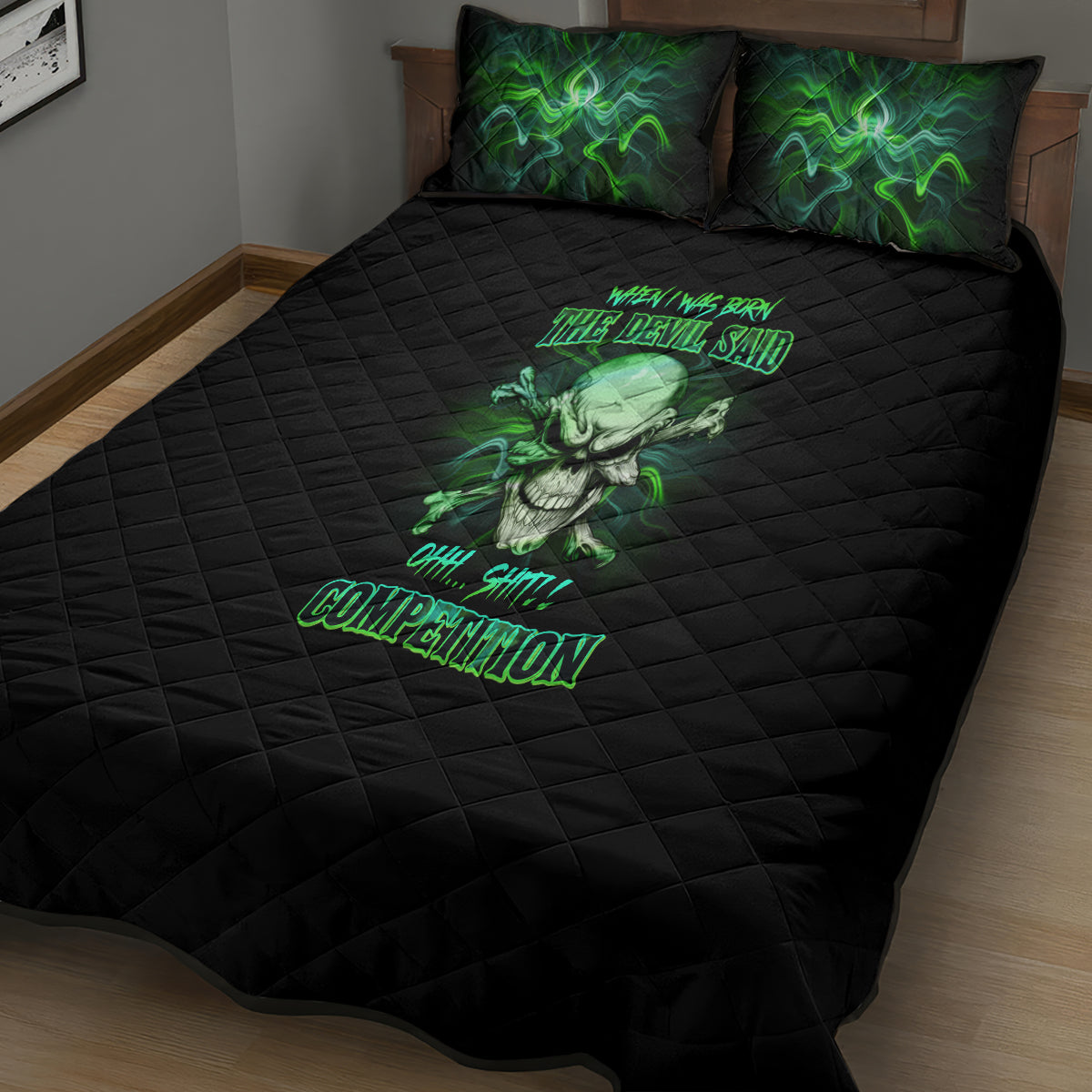 when-i-was-born-mad-skull-quilt-bed-set