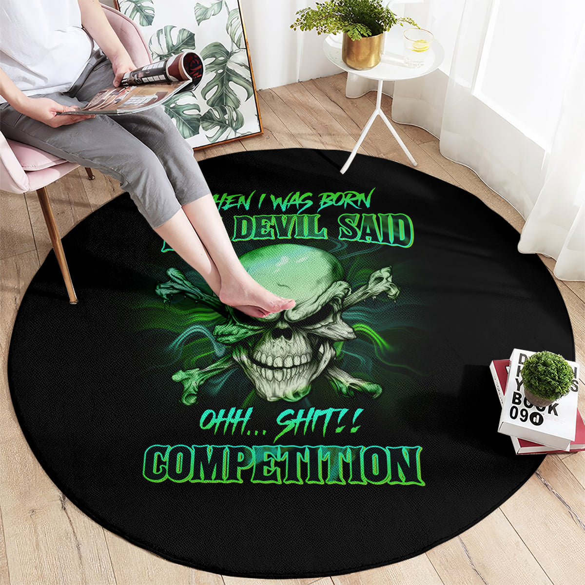when-i-was-born-mad-skull-round-carpet