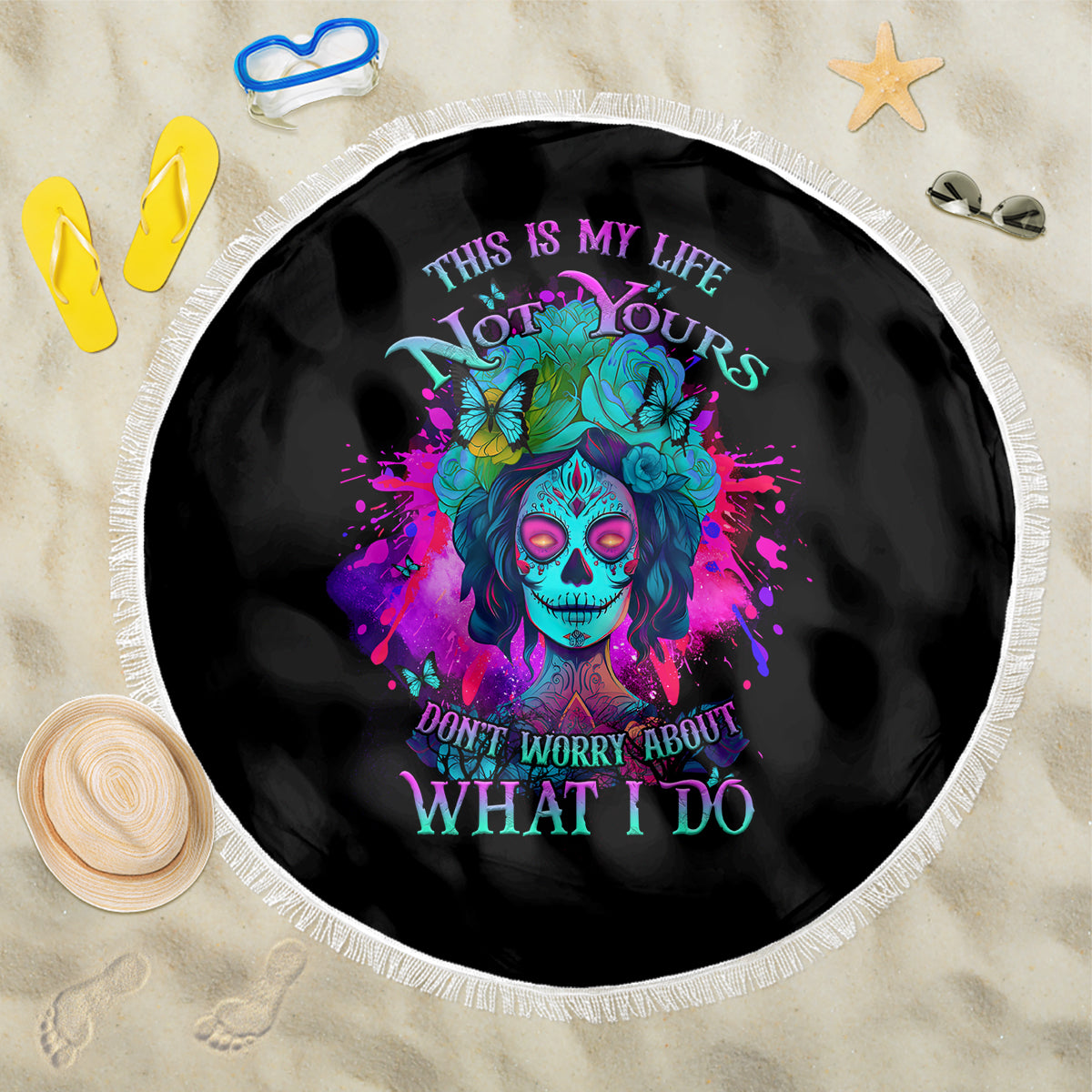 this-is-my-life-not-yours-beach-blanket
