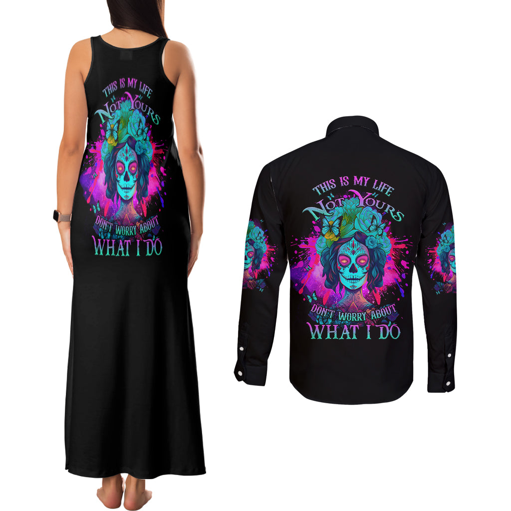 this-is-my-life-not-yours-couples-matching-tank-maxi-dress-and-long-sleeve-button-shirt