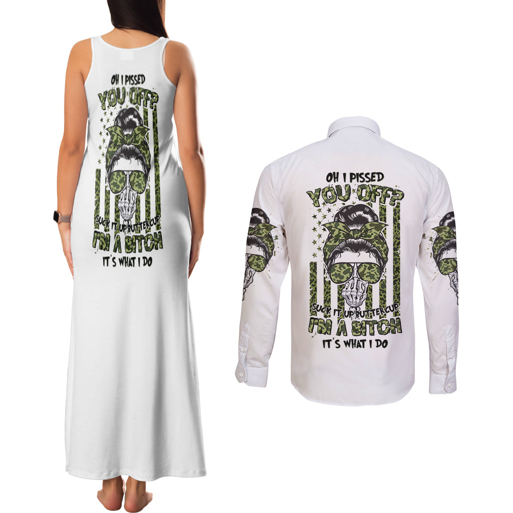 oh-i-pissed-you-off-messy-bun-couples-matching-tank-maxi-dress-and-long-sleeve-button-shirt