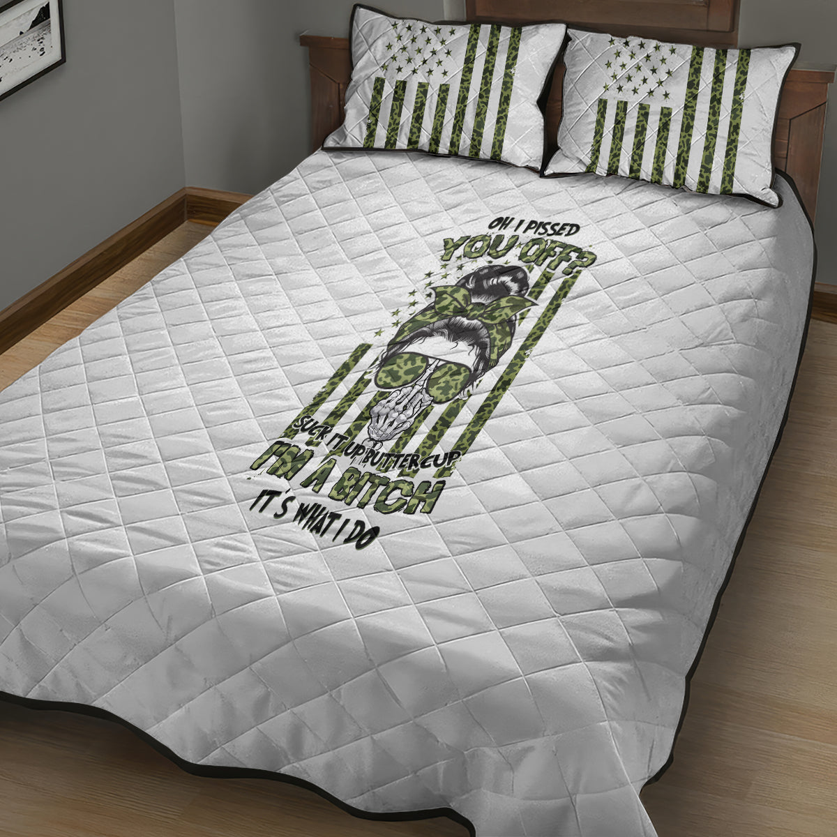 oh-i-pissed-you-off-messy-bun-quilt-bed-set
