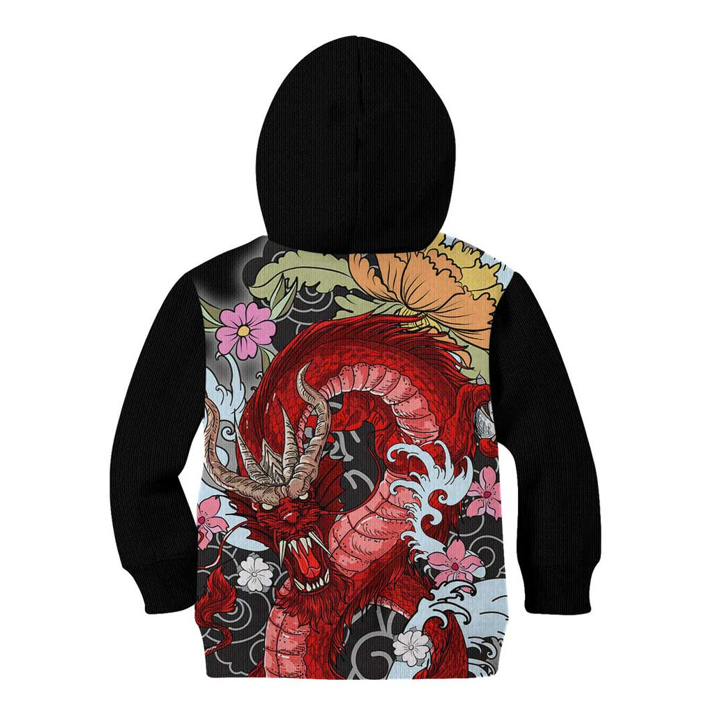 Red Dragon Kid Hoodie Japan Art Style