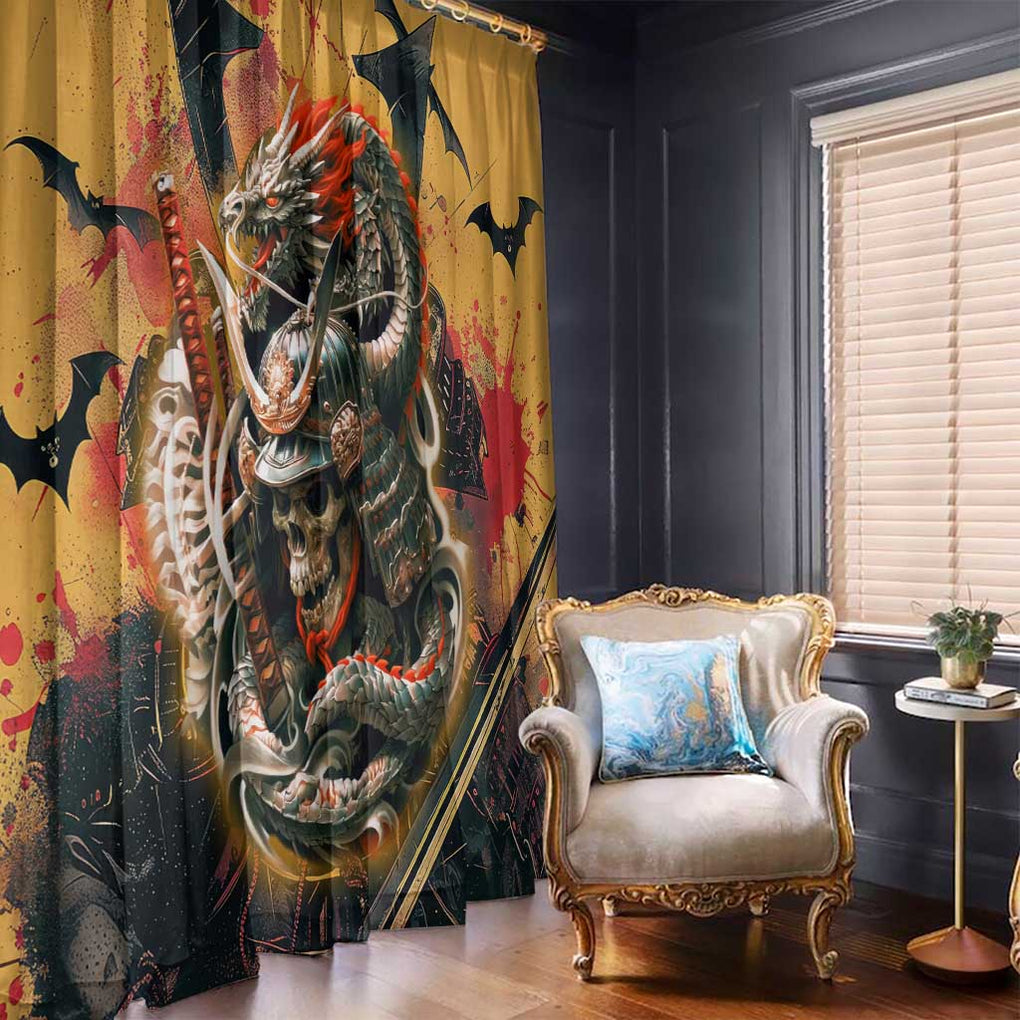 Samurai Yakuza Window Curtain Japan Art Style