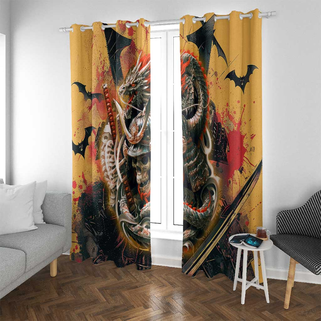 Samurai Yakuza Window Curtain Japan Art Style