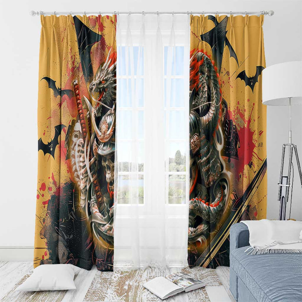 Samurai Yakuza Window Curtain Japan Art Style