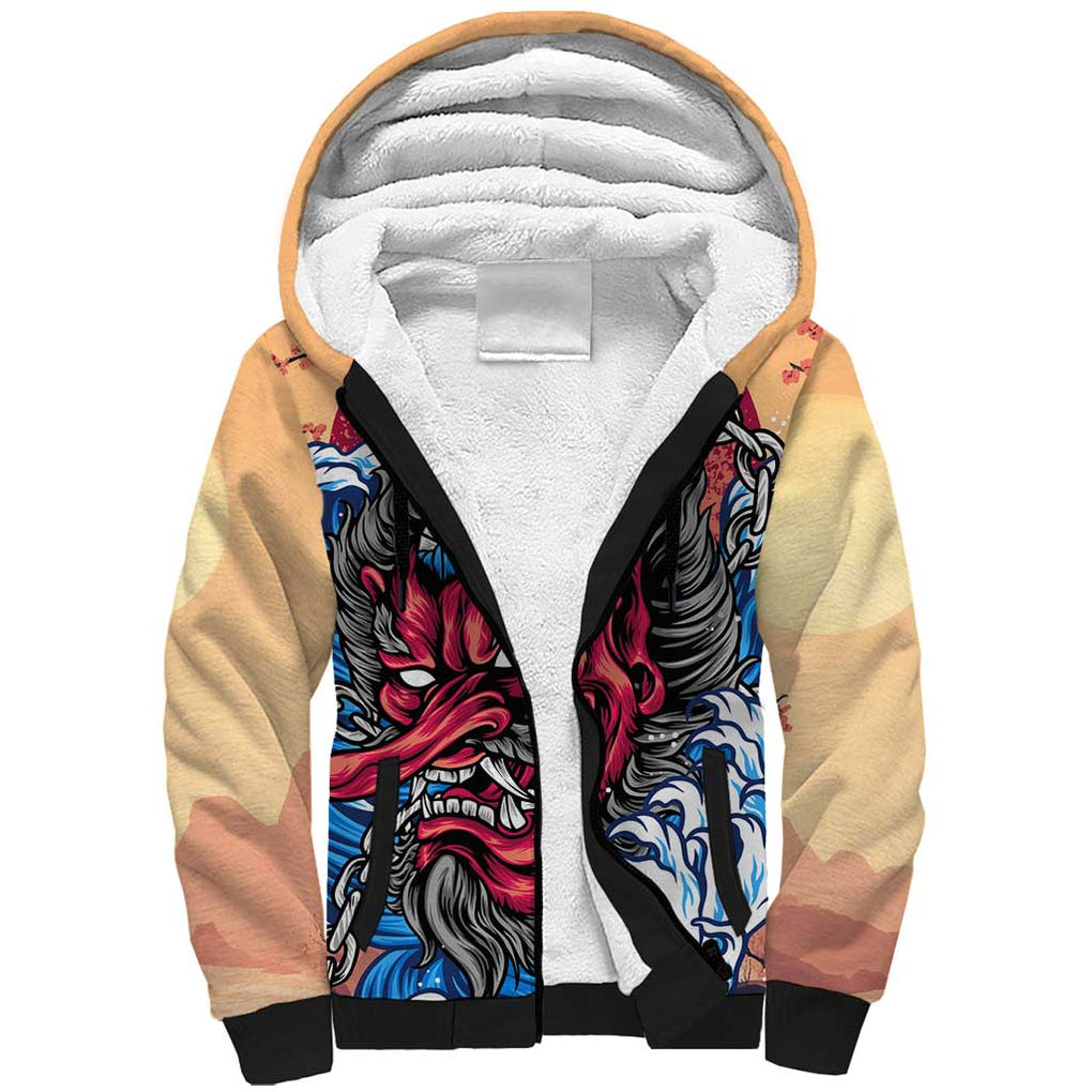 Tengu Sherpa Hoodie Japan Art Style