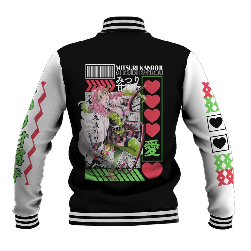 Mitsuri Kanroji - Kimesu No Yaiba Baseball Jacket Anime Style