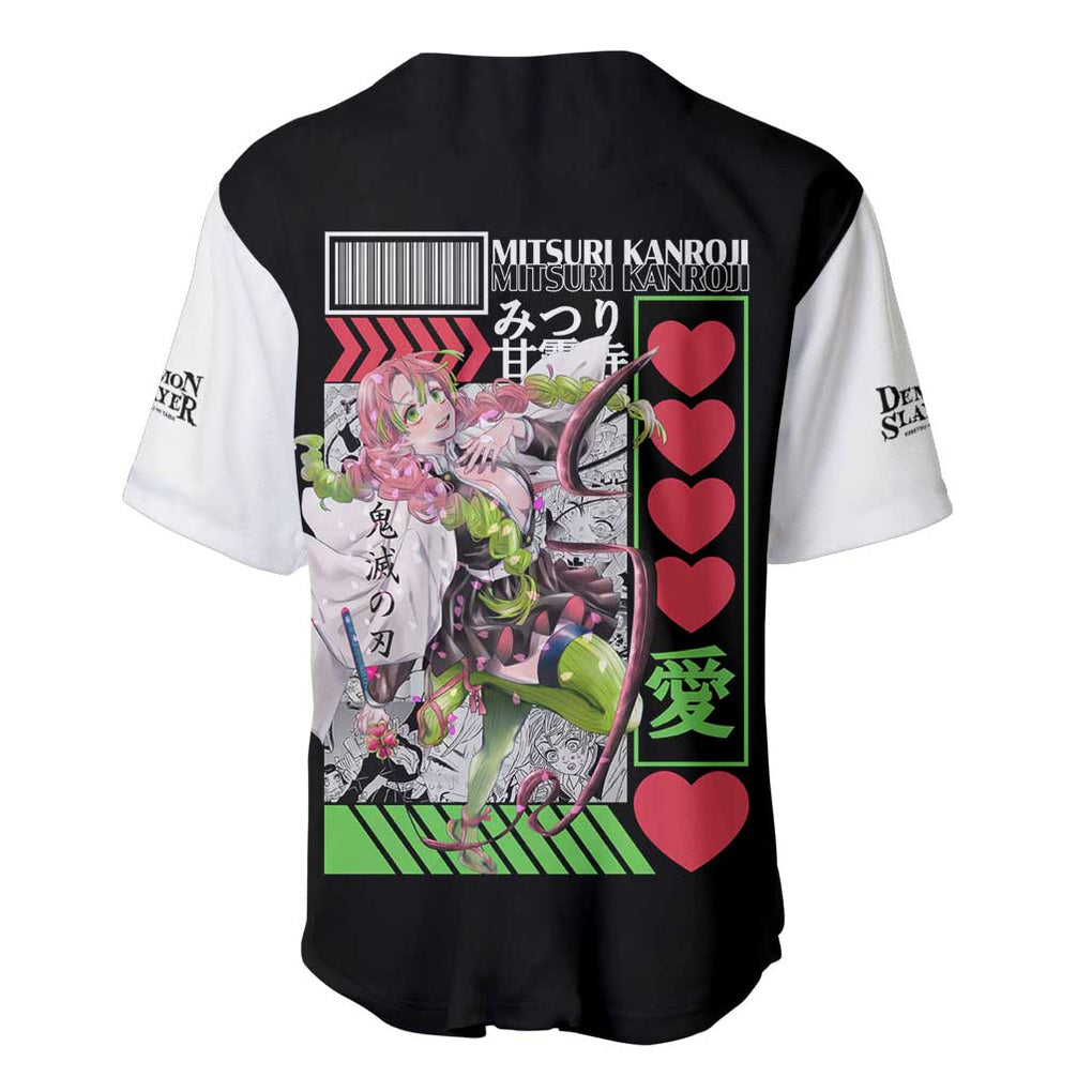 Mitsuri Kanroji - Kimesu No Yaiba Baseball Jersey Anime Style