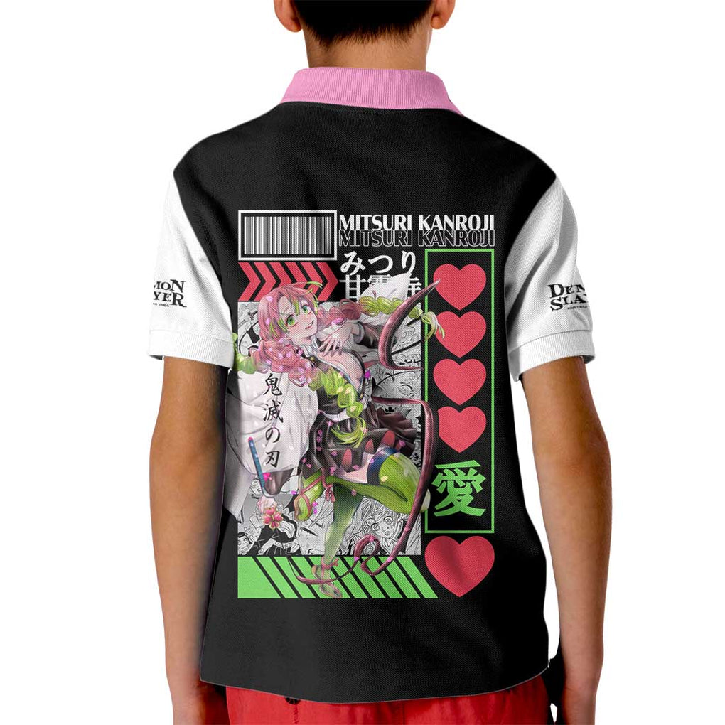 Mitsuri Kanroji - Kimesu No Yaiba Kid Polo Shirt Anime Style