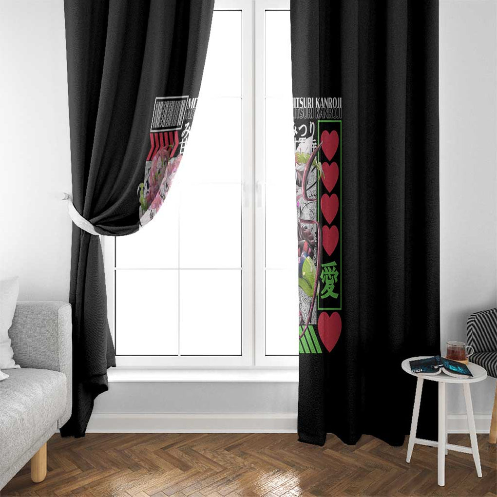 Mitsuri Kanroji - Kimesu No Yaiba Window Curtain Anime Style