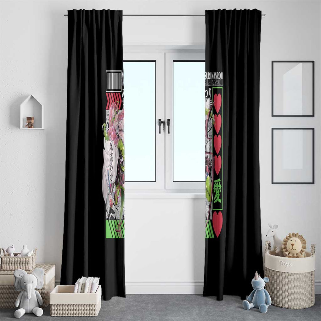 Mitsuri Kanroji - Kimesu No Yaiba Window Curtain Anime Style