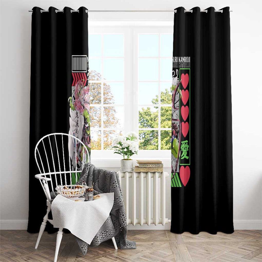 Mitsuri Kanroji - Kimesu No Yaiba Window Curtain Anime Style