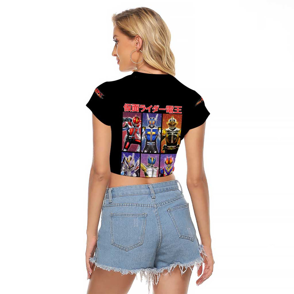 Kamen Rider Den-O Raglan Cropped T Shirt Anime Style