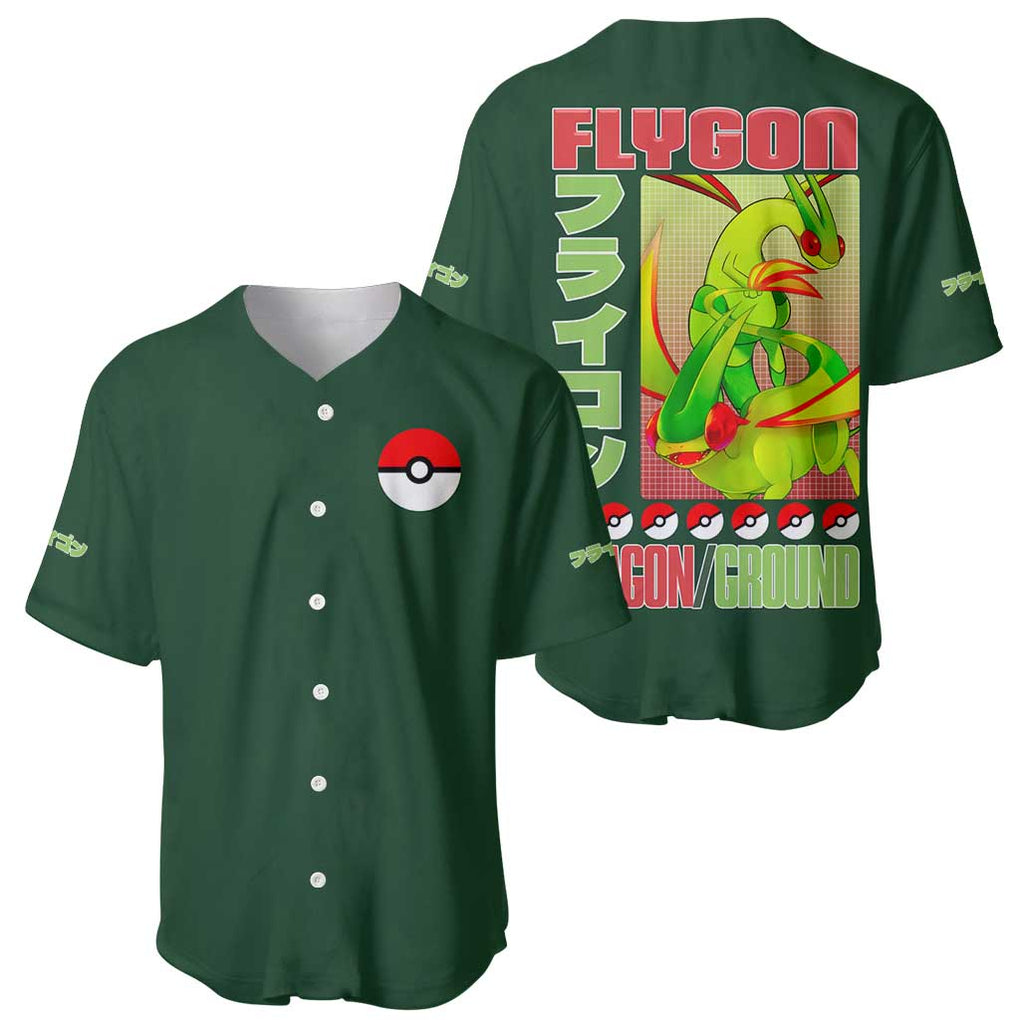 Flygon - Poke Baseball Jersey Anime Style