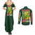 Flygon - Poke Couples Matching Summer Maxi Dress and Long Sleeve Button Shirt Anime Style