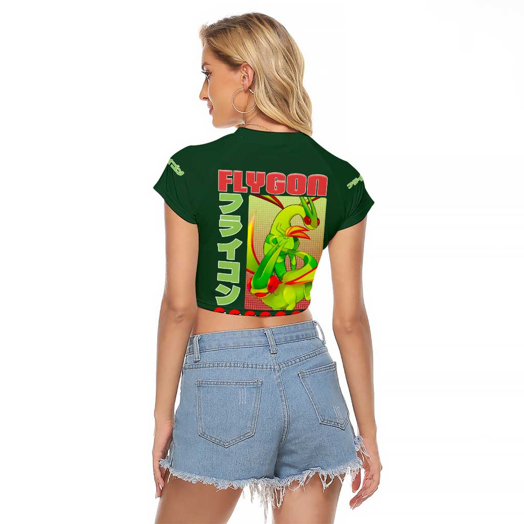 Flygon - Poke Raglan Cropped T Shirt Anime Style