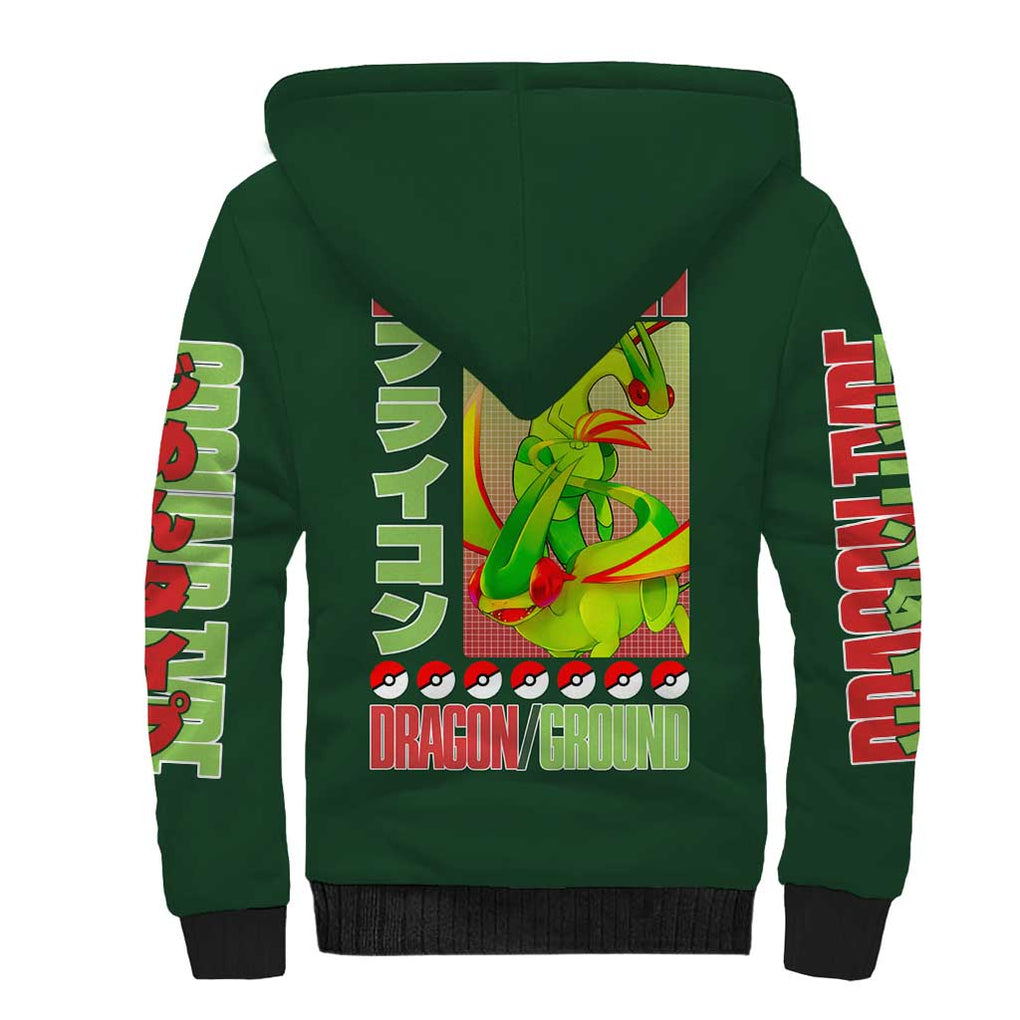Flygon - Poke Sherpa Hoodie Anime Style