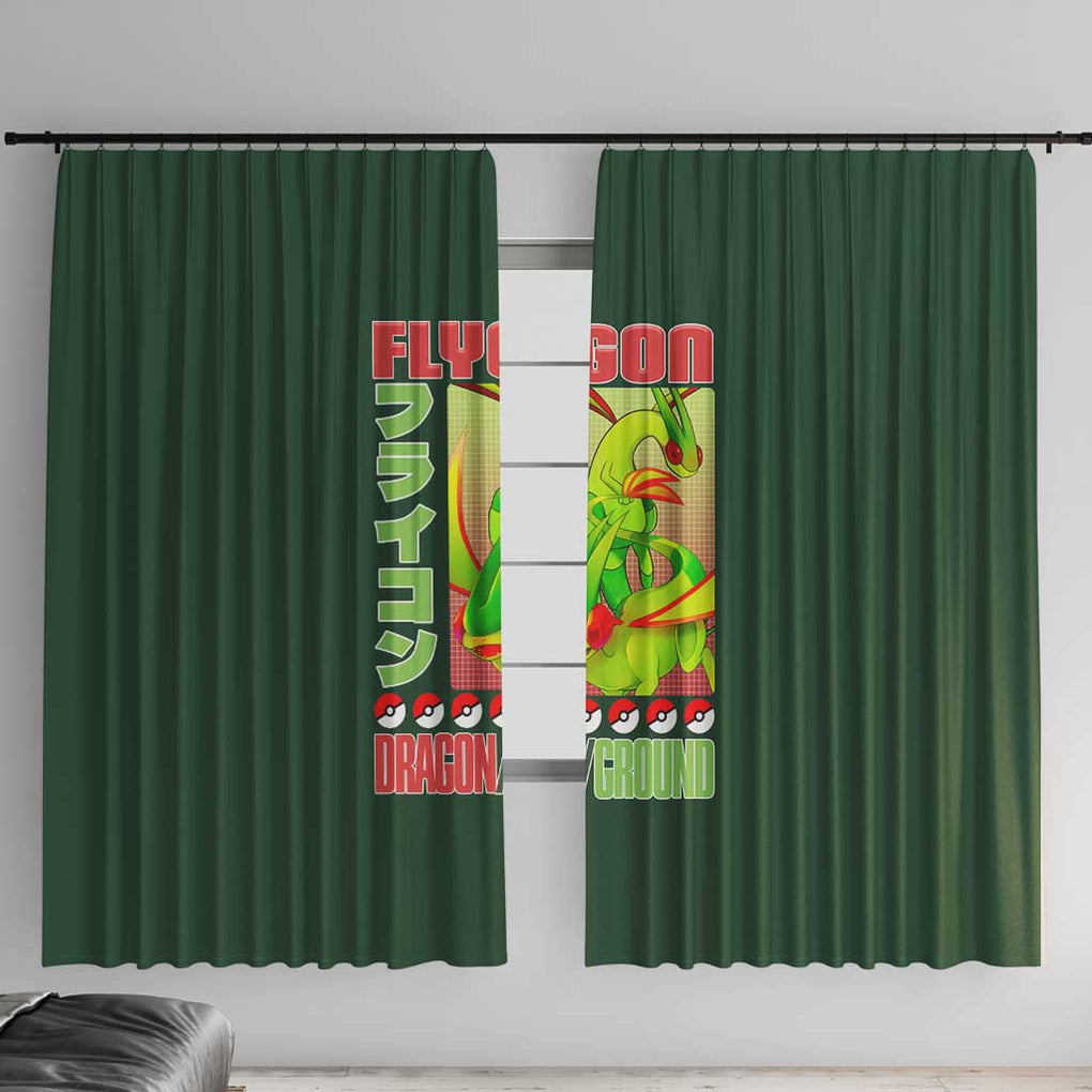 Flygon - Poke Window Curtain Anime Style