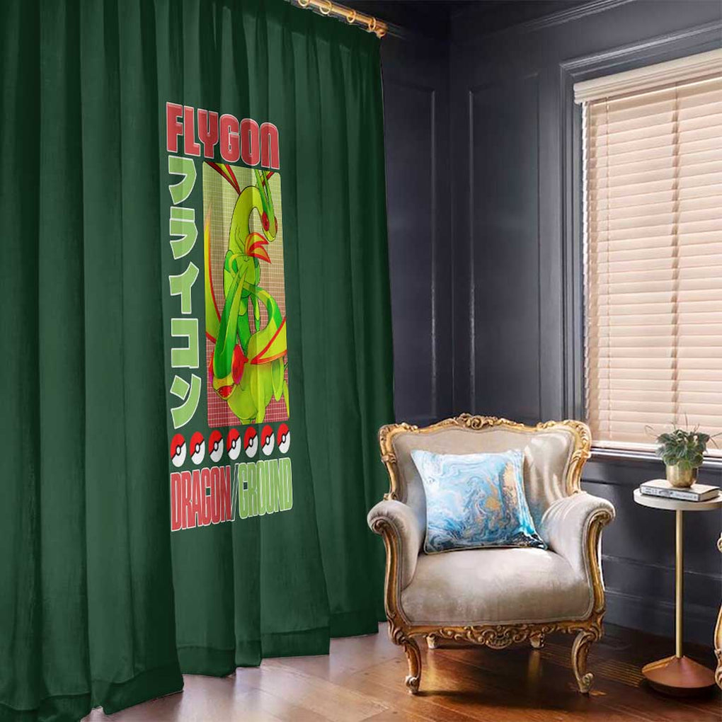 Flygon - Poke Window Curtain Anime Style