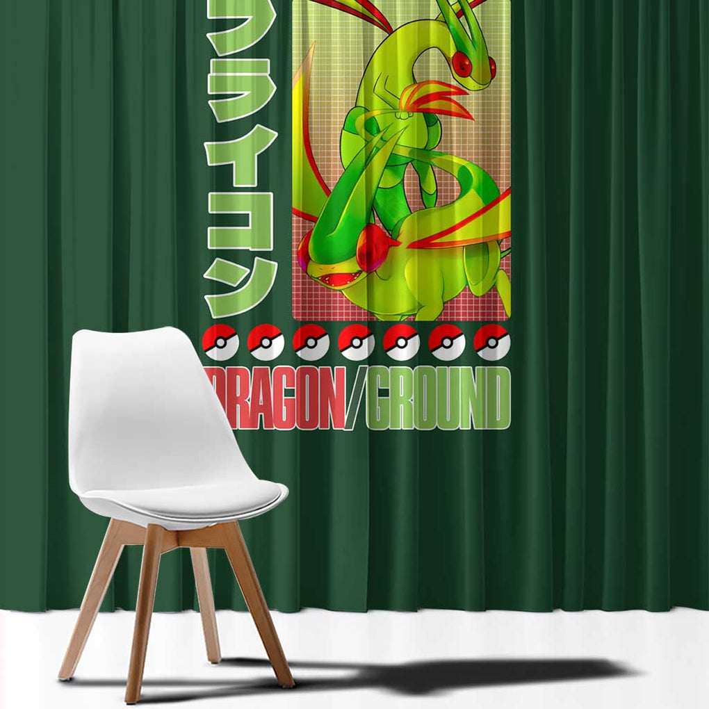Flygon - Poke Window Curtain Anime Style