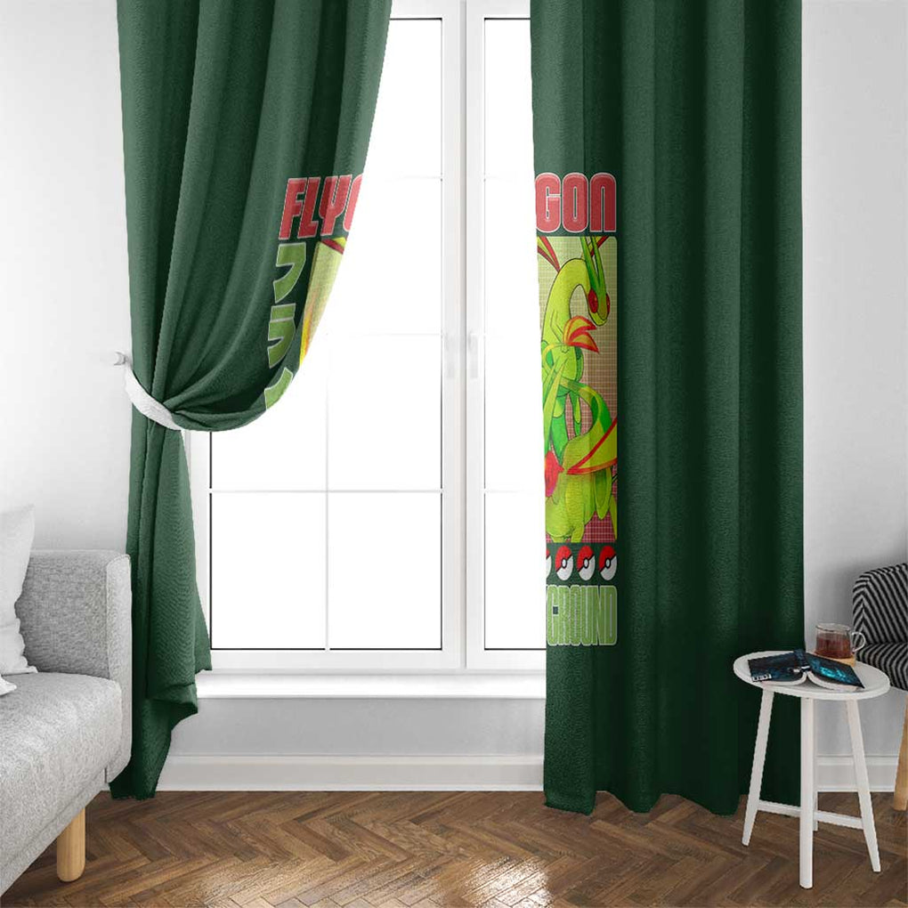Flygon - Poke Window Curtain Anime Style