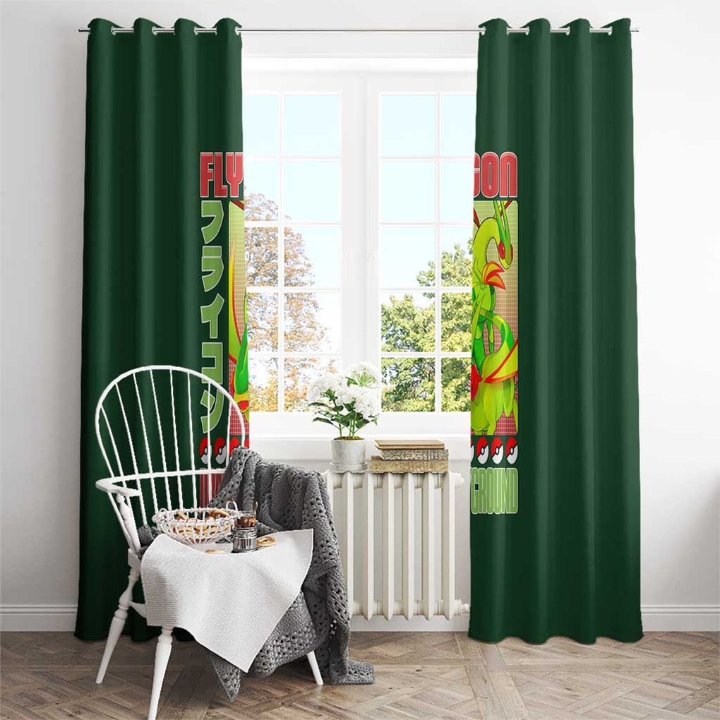 Flygon - Poke Window Curtain Anime Style