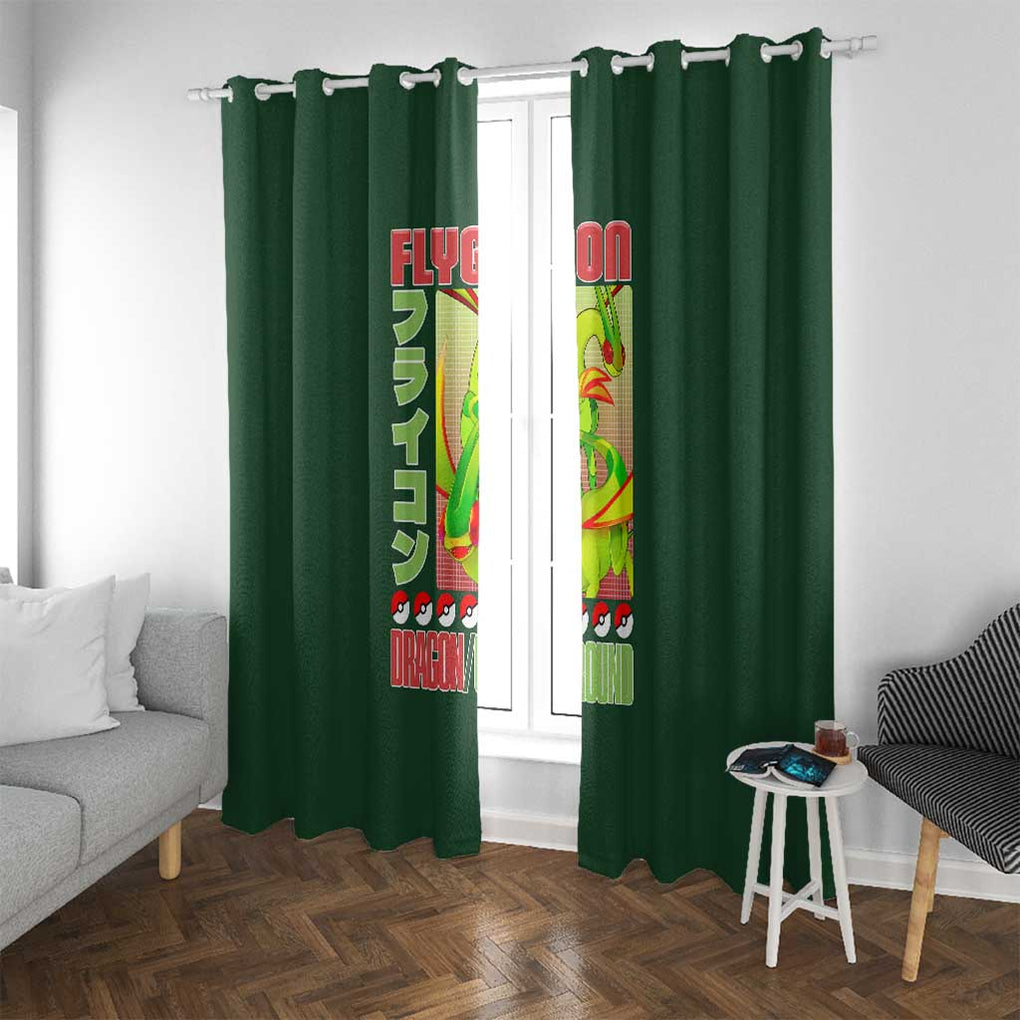 Flygon - Poke Window Curtain Anime Style