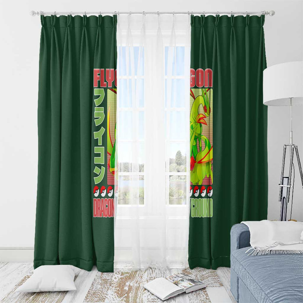 Flygon - Poke Window Curtain Anime Style