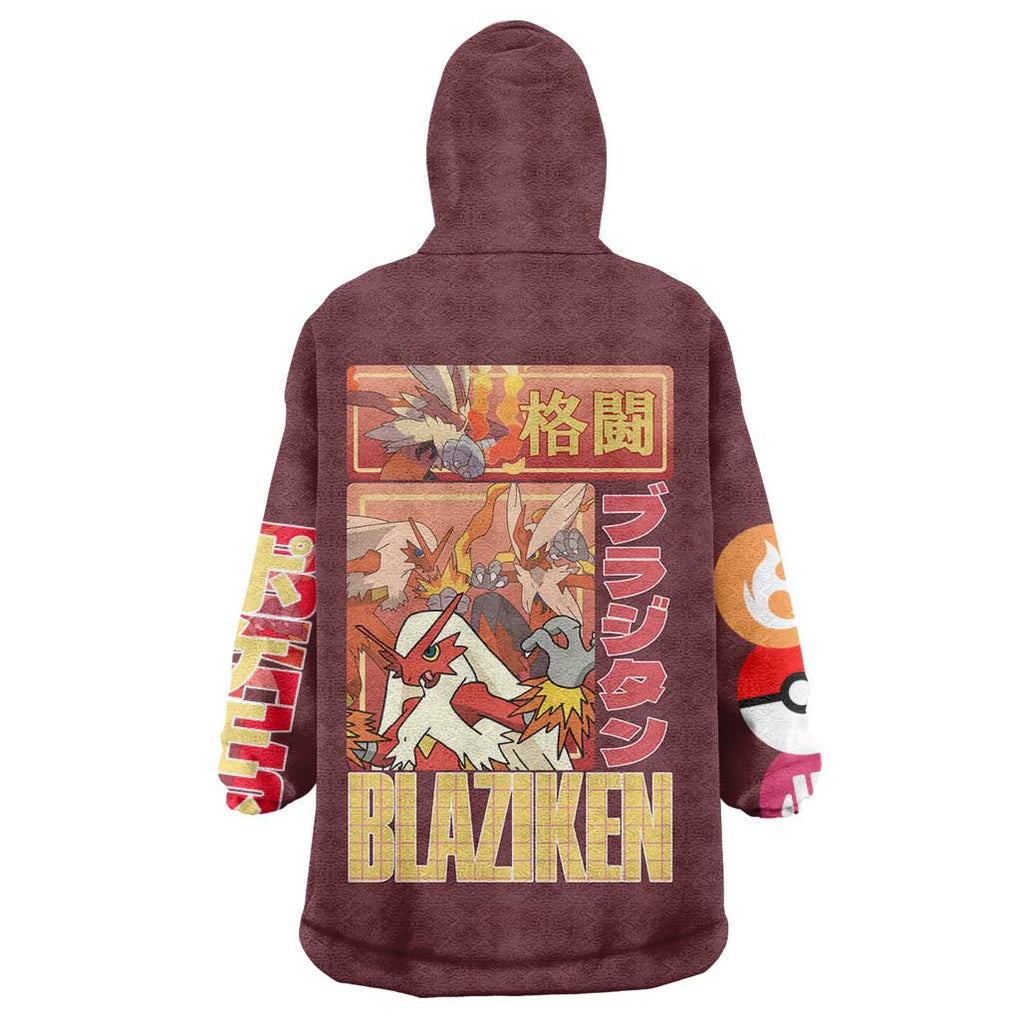Blaziken - Poke Wearable Blanket Hoodie Anime Style