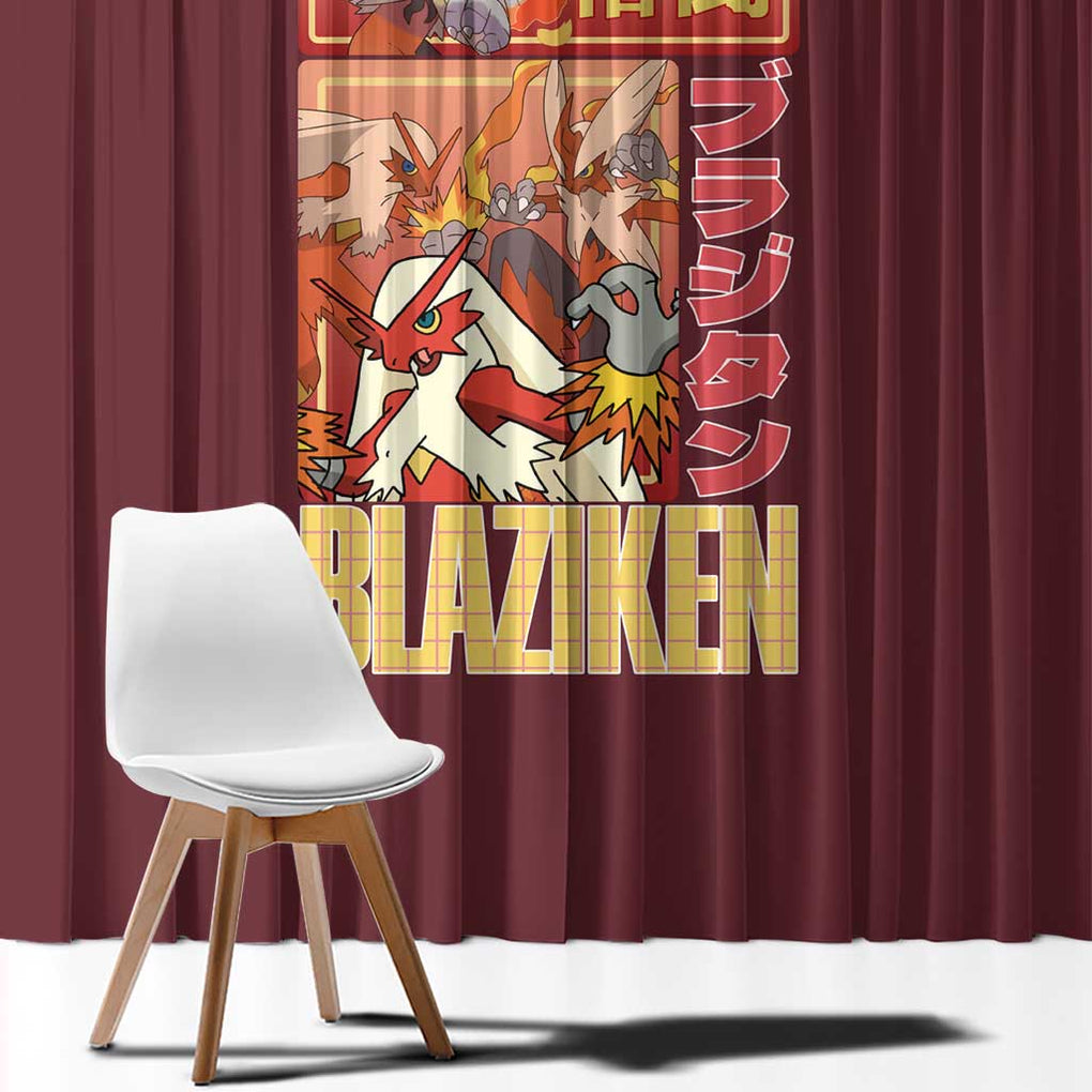 Blaziken - Poke Window Curtain Anime Style