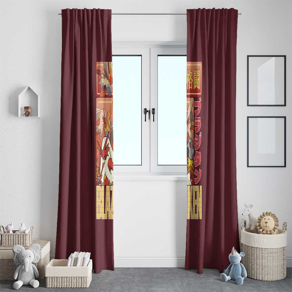 Blaziken - Poke Window Curtain Anime Style