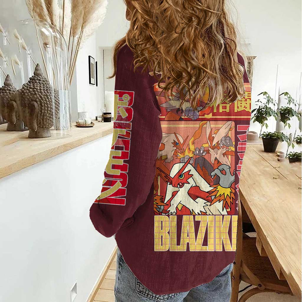 Blaziken - Poke Women Casual Shirt Anime Style