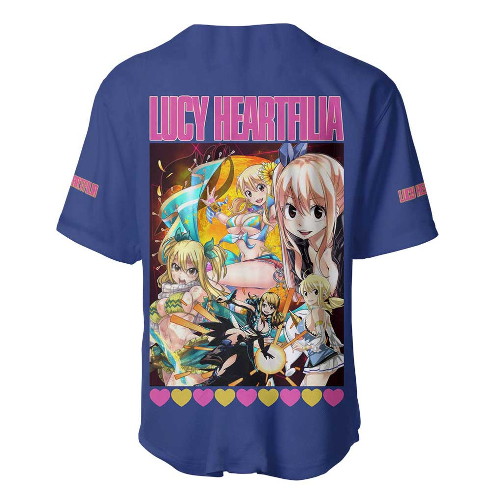 Lucy Heartfilia Fairy Tail Baseball Jersey Anime Style