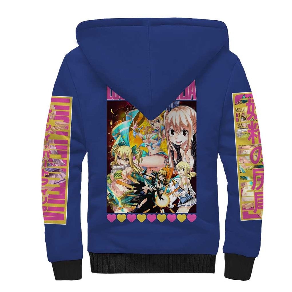 Lucy Heartfilia Fairy Tail Sherpa Hoodie Anime Style