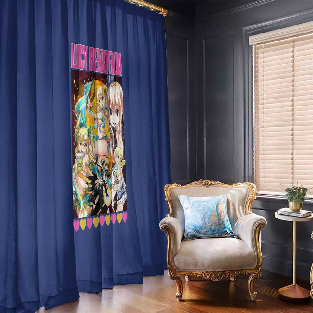 Lucy Heartfilia Fairy Tail Window Curtain Anime Style