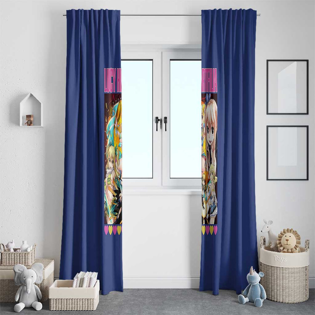 Lucy Heartfilia Fairy Tail Window Curtain Anime Style
