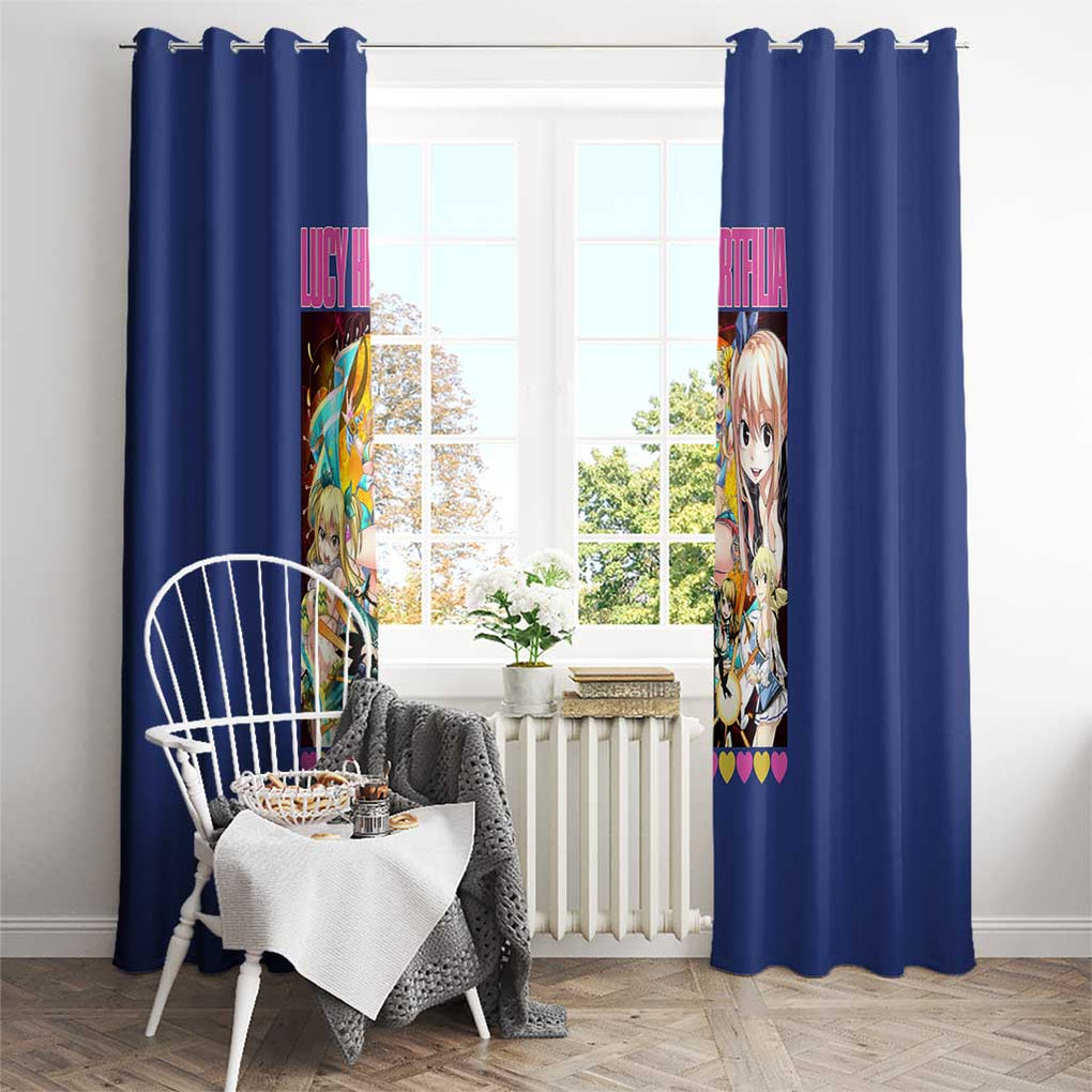 Lucy Heartfilia Fairy Tail Window Curtain Anime Style