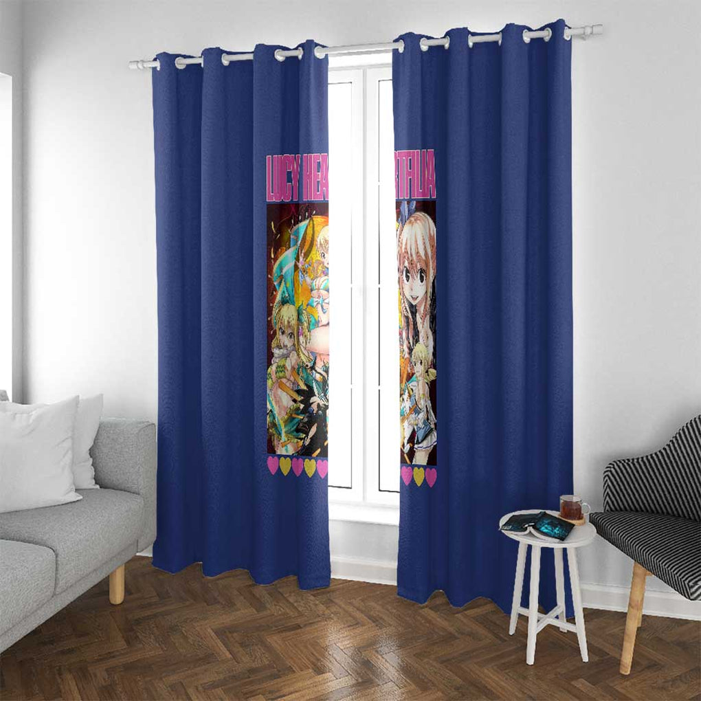 Lucy Heartfilia Fairy Tail Window Curtain Anime Style