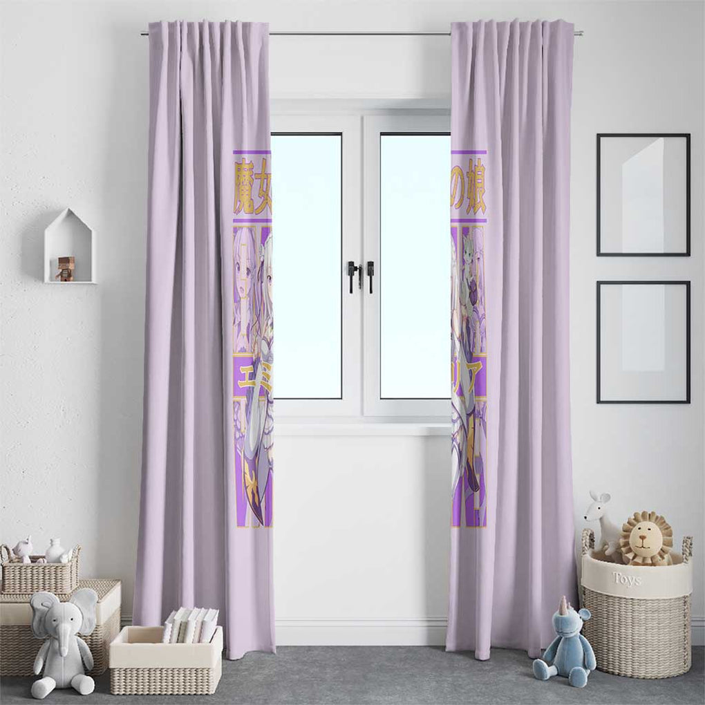 Emilia Re: Zero Window Curtain Anime Style