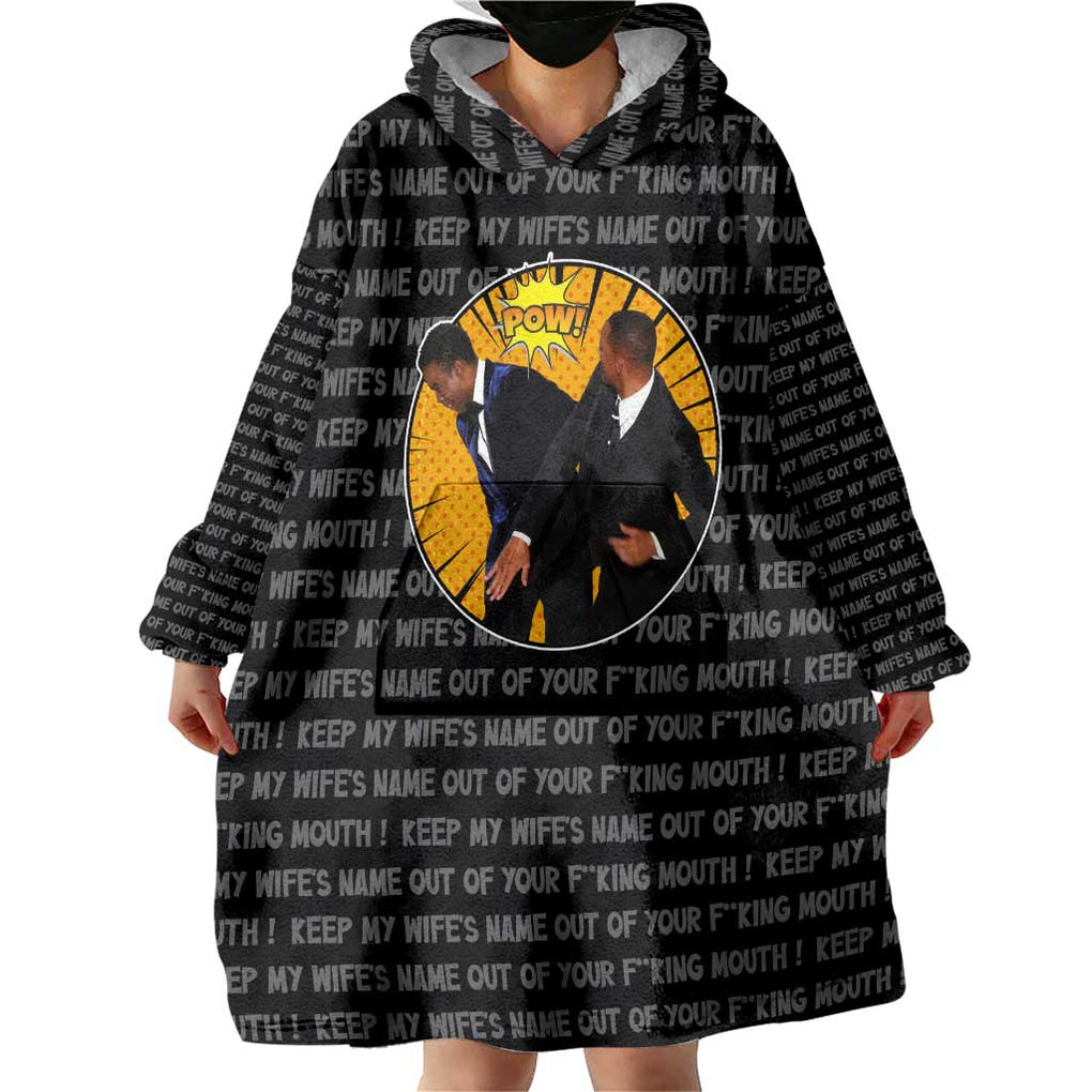 Will Smith Slaps Chris Rock Meme Wearable Blanket Hoodie Funny Meme Art Style